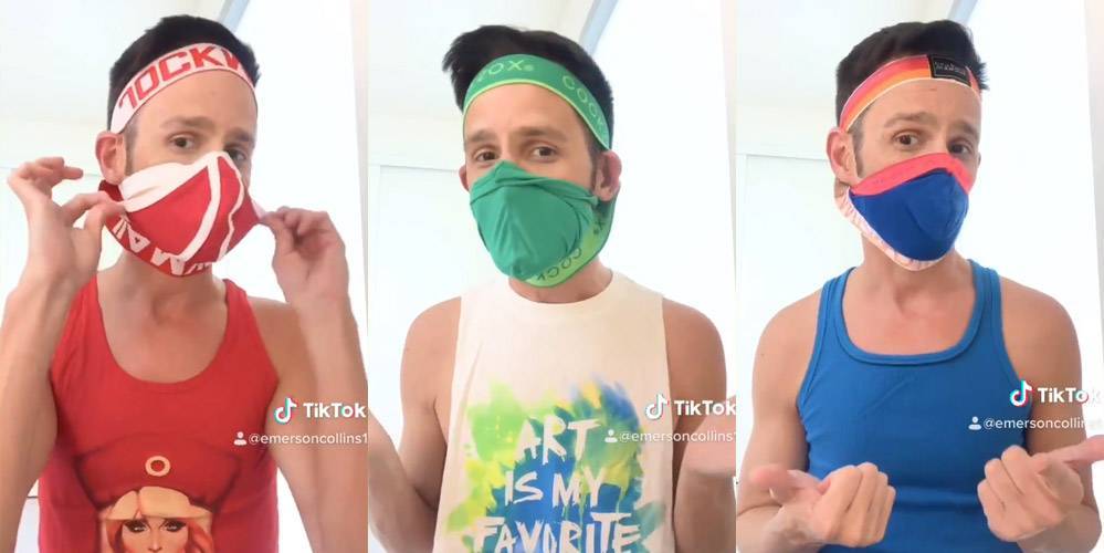 You Can Easily Turn a Jockstrap Into a Face Mask! (Video) - www.justjared.com