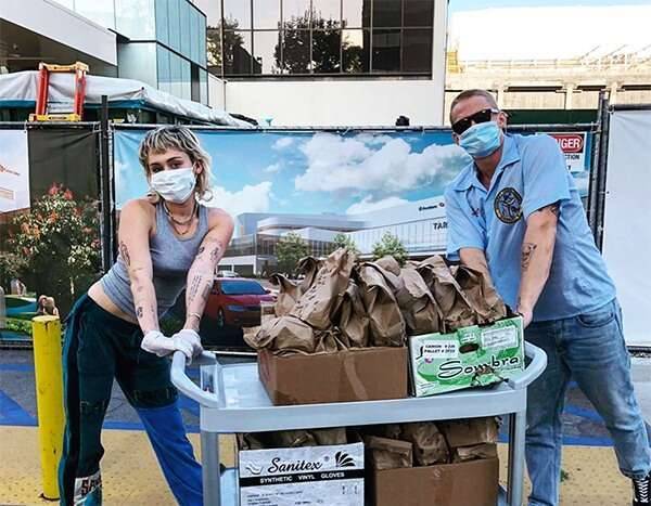 Miley Cyrus and Cody Simpson Deliver Tacos to Healthcare Workers - www.eonline.com - Los Angeles - California - county Valley - county Cedar