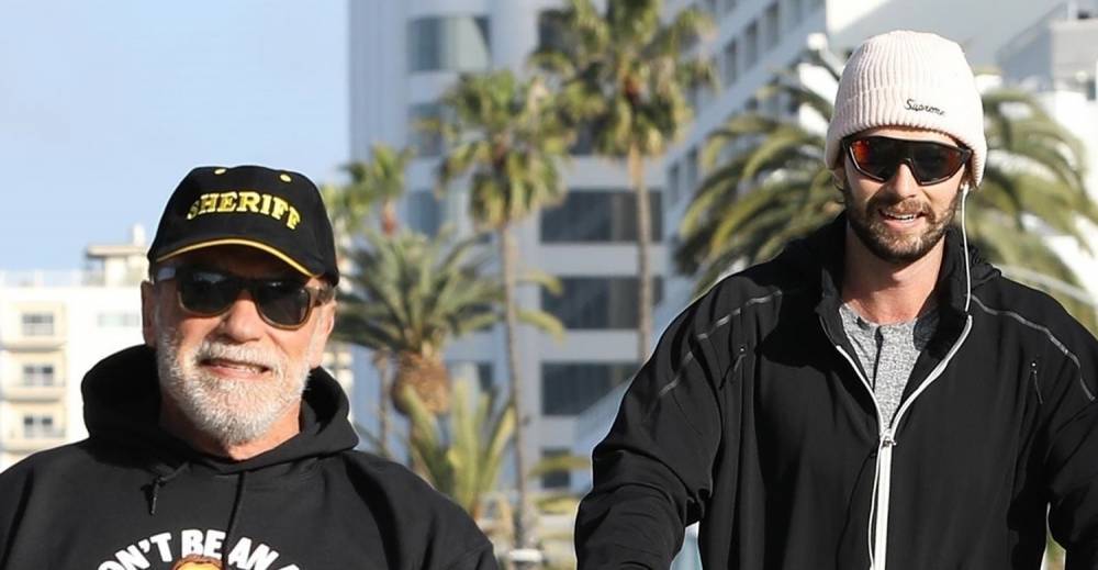 Arnold Schwarzenegger Reminds Us to Stay Inside With Funny Hoodie - www.justjared.com - California - Santa Monica
