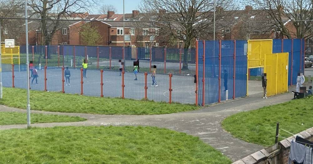 Anger as large group ignore lockdown rules to play football in Manchester park - www.manchestereveningnews.co.uk - Manchester