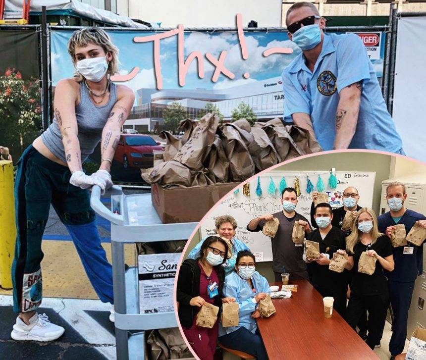 Miley Cyrus & Cody Simpson Deliver Tacos To Healthcare Workers Battling Coronavirus! Awww! - perezhilton.com