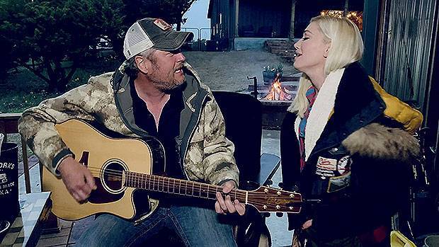 Blake Shelton Gwen Stefani Cozy Up Outside To Sing ‘Nobody But You’ For ACM Special - hollywoodlife.com