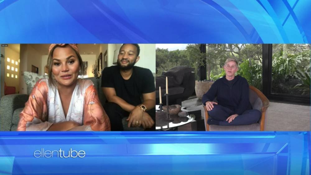 Chrissy Teigen Says She Feels Like A ‘Real Housewife’ In Quarantine With John Legend, Pair Join Ellen For First Episode Back On TV - etcanada.com