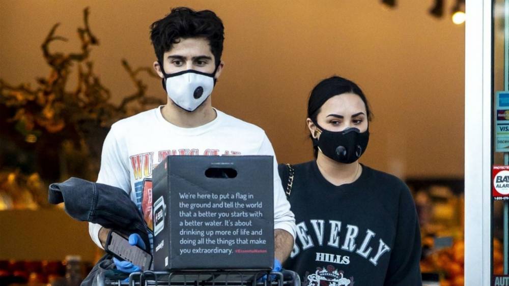 Demi Lovato and Max Ehrich Go Grocery Shopping in Masks as They Quarantine Together: Pic - www.etonline.com - Los Angeles - county Love