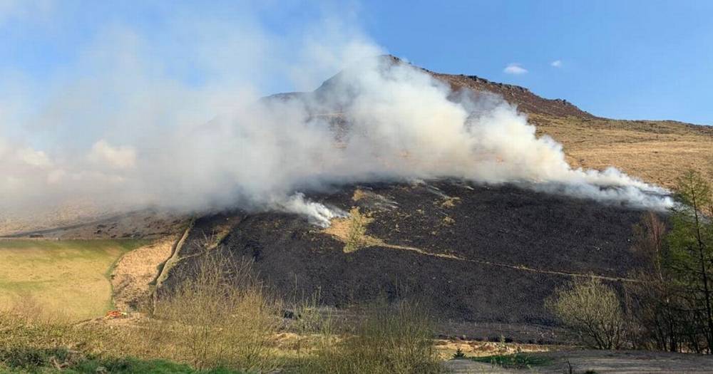 Fire chief issues plea for people to be 'responsible' during lockdown after another blaze on Saddleworth Moor - www.manchestereveningnews.co.uk - Manchester