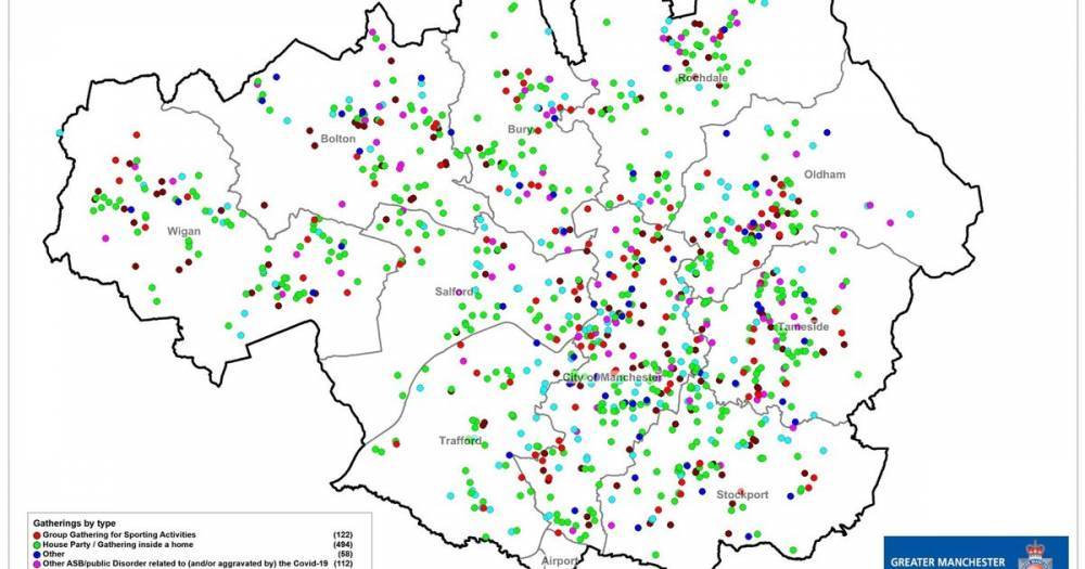 This map exposes the areas where people are flouting lockdown rules by holding parties - www.manchestereveningnews.co.uk - Manchester