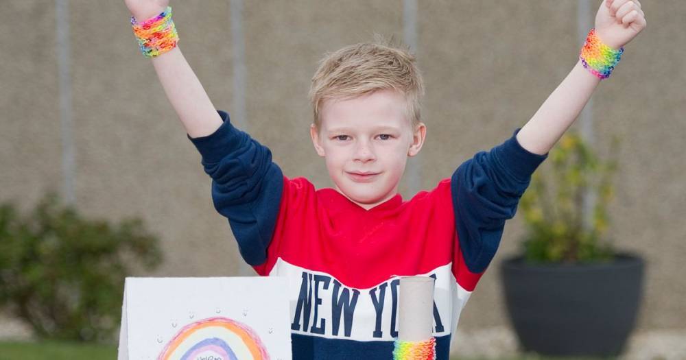 Kind Scots youngster sells rainbow bracelets to give thanks to brave NHS Heroes - www.dailyrecord.co.uk - Scotland