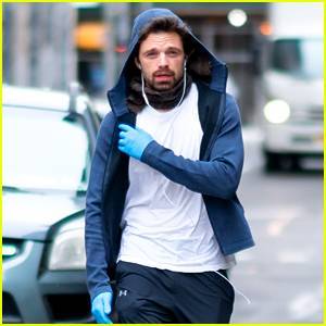 Sebastian Stan Wears Protective Gloves During a Stroll in NYC - www.justjared.com - New York