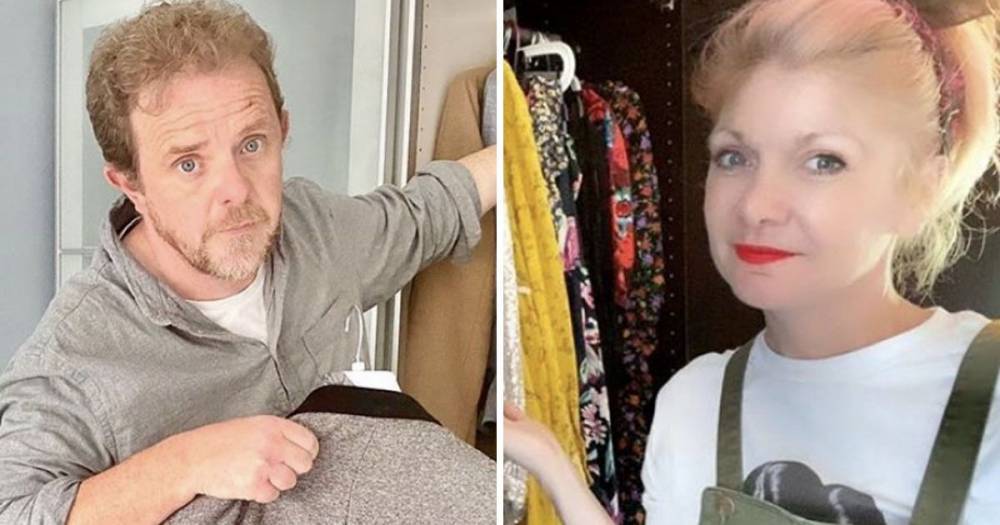 Liam Fox - Dan Spencer - Emmerdale's Liam Fox and wife Joanna Hudson tidy their wardrobes as they throw support behind OK!'s Closet Clear Out - ok.co.uk - county Spencer