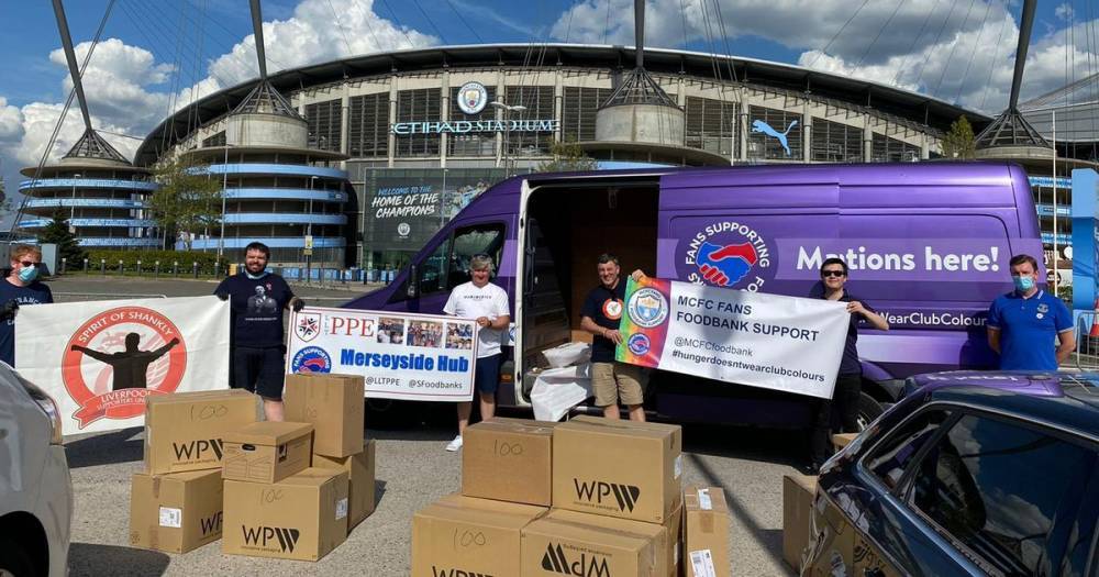 Man City fan group collect 2,000 protective visors made by Merseyside PPE hub - www.manchestereveningnews.co.uk - London - Manchester