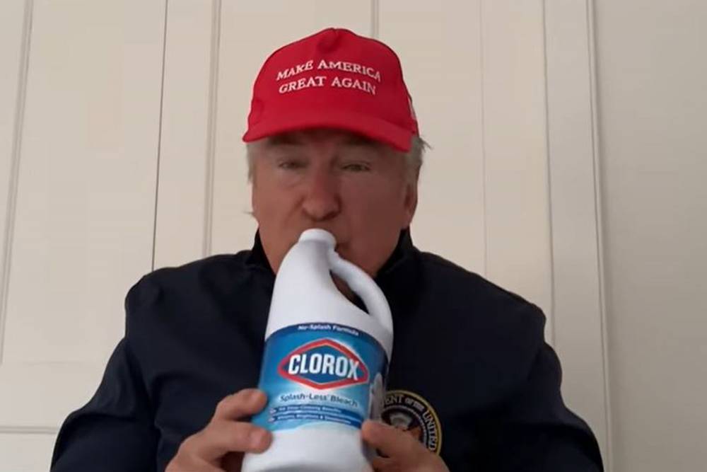 Alec Baldwin returns as President Trump drinking Clorox in ‘SNL’ opener - nypost.com