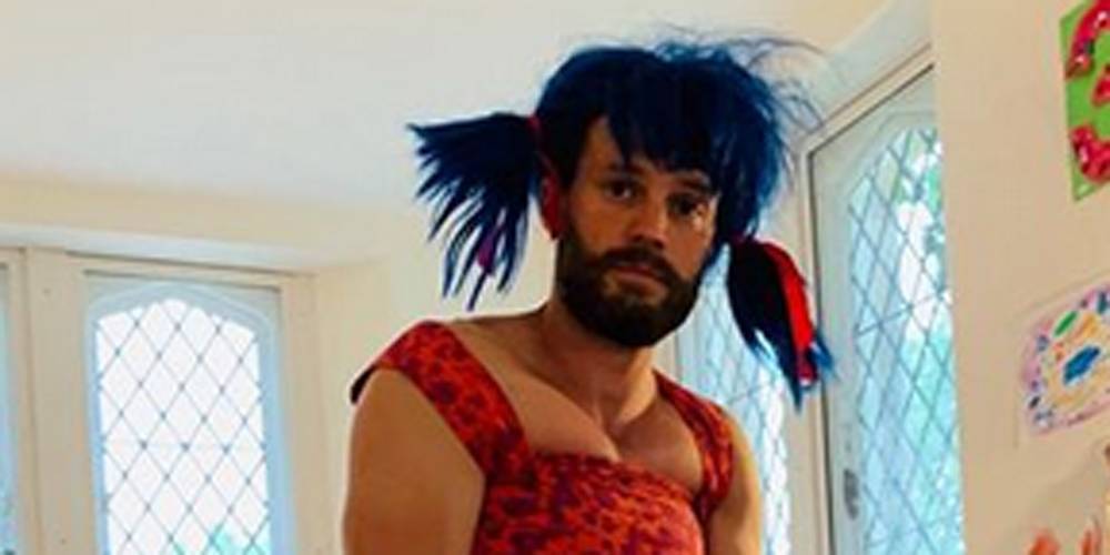 Jamie Dornan Gets a Hilarious Drag Makeover By His Daughters - See His New Look! - www.justjared.com