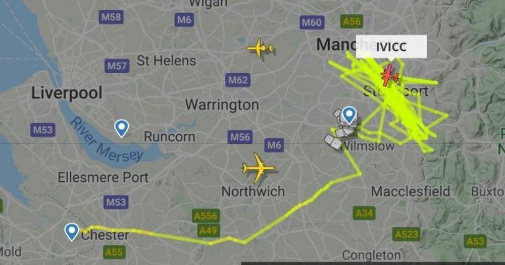 Plane seen carving strange flight path in skies over Stockport, Wythenshawe and Chorlton - www.manchestereveningnews.co.uk - Manchester