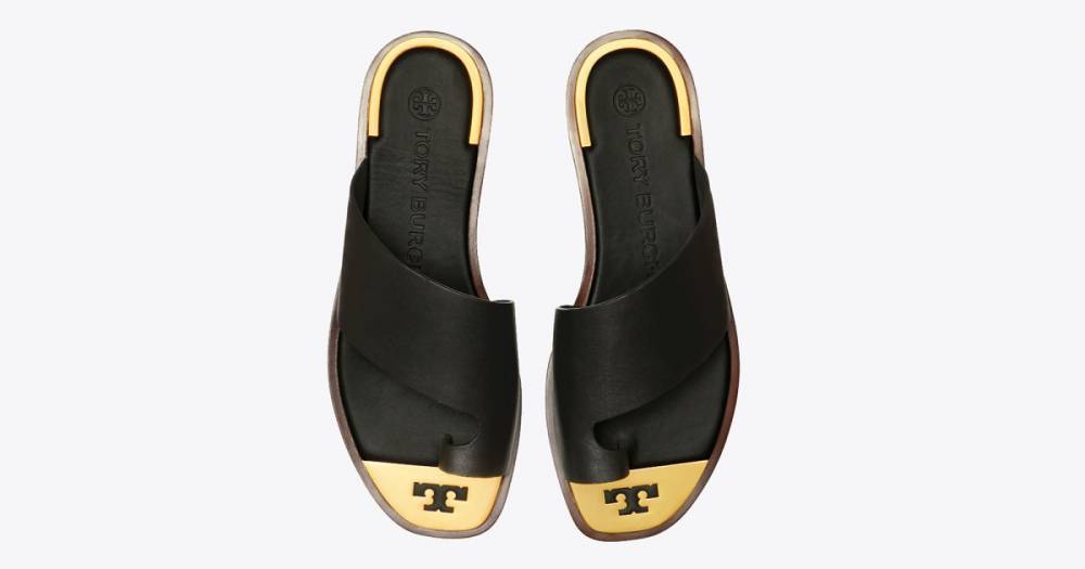 Go for the Gold With These Tory Burch Slide Sandals for $79 Off - www.usmagazine.com - city Sandal