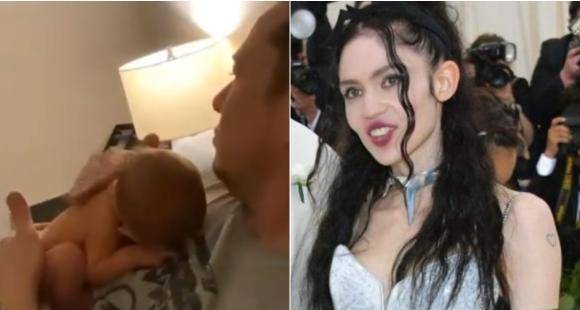 Grimes blesses our feed with son X Æ A- 12's video as the baby boy rests on father Elon Musk; Watch - www.pinkvilla.com