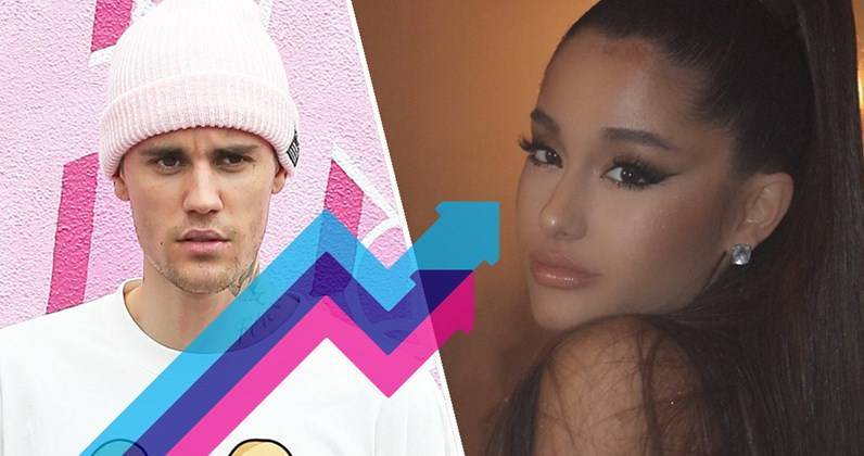 Ariana Grande and Justin Bieber are Number 1 on the Official Trending Chart with Stuck With U - www.officialcharts.com - Britain