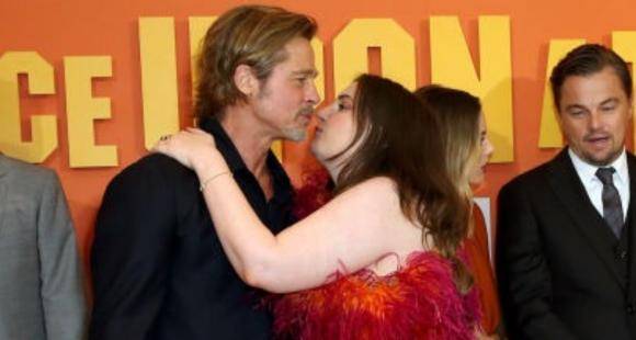 Brad Pitt STRESSED by the awkward kissing photo with Lena Dunham; Actress reveals how he tackled the situation - www.pinkvilla.com - Hollywood