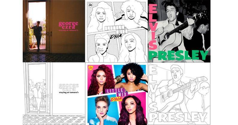 You can now colour in iconic album covers by Elvis Presley, George Ezra and Little Mix for free - www.officialcharts.com