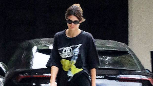 Kendall Jenner Shows Off Her Skateboard Skills In Spandex Shorts While Getting Fresh Air Amidst Lockdown - hollywoodlife.com - Los Angeles - Los Angeles - county Kendall
