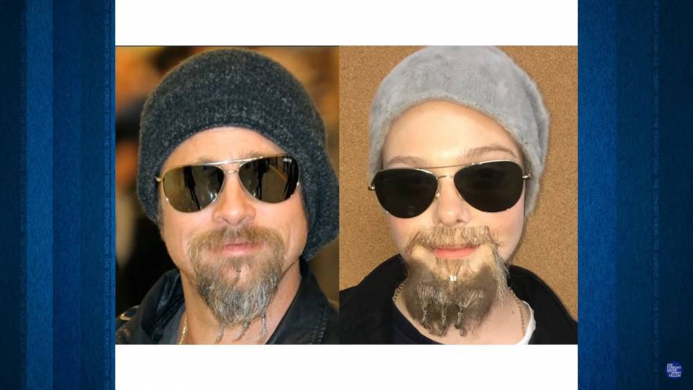 Elle Fanning Has The Perfect Brad Pitt ‘Beard Bead Phase’ Cosplay - etcanada.com - county Pitt