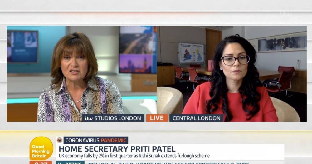 Lorraine Kelly grills Home Secretary Priti Patel on live GMB interview - www.dailyrecord.co.uk - Britain - Scotland