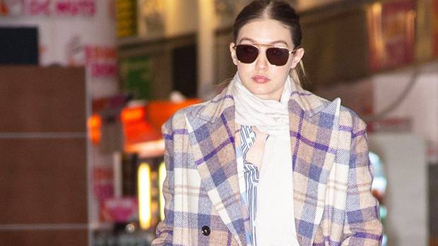 Gigi Hadid Conceals Her Growing Baby Belly In A Flannel Shirt In New Pics Posted By Mom Yolanda - hollywoodlife.com