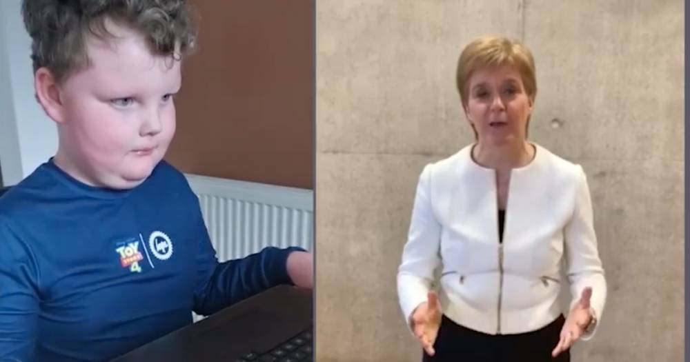Nicola Sturgeon sends sweet video message to little boy with learning disabilities so he's comfortable letting care staff into home - www.dailyrecord.co.uk - Scotland