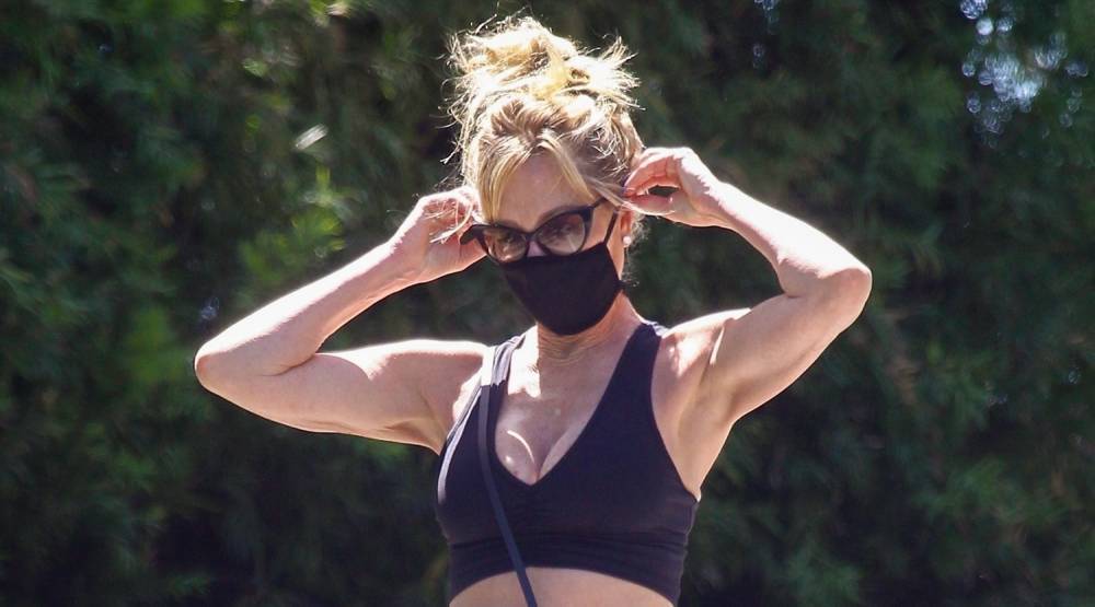 Melanie Griffith Rocks Crop-Top While Out for a Walk - www.justjared.com - Beverly Hills