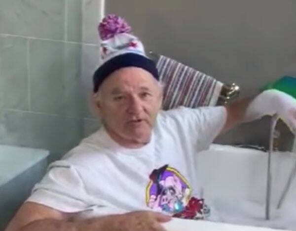 Watch Jimmy Kimmel Hilariously Interview Bill Murray While He's Taking a Bubble Bath - www.eonline.com