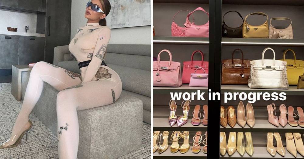Kylie Jenner gives fans a glimpse at her incredible shoe and bag collection as she organises wardrobe - www.ok.co.uk