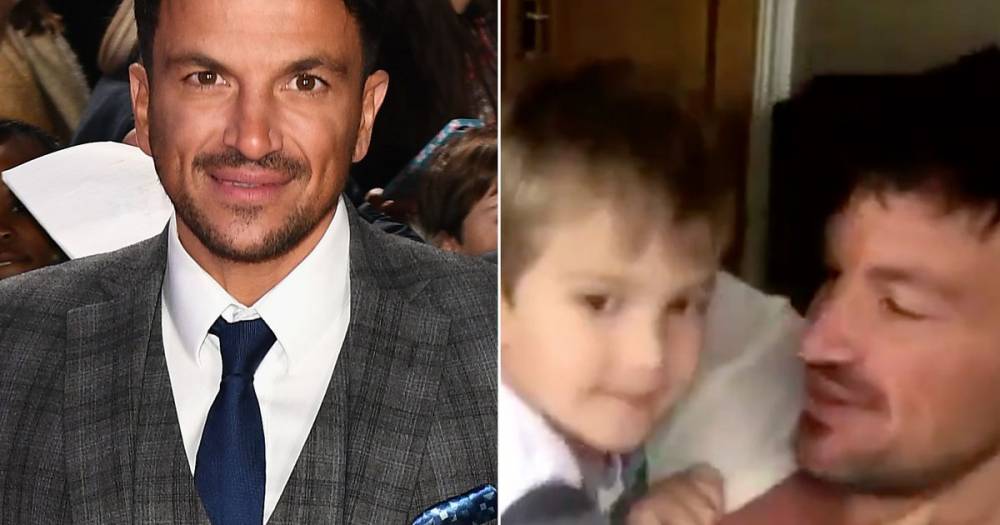 Peter Andre admits he's 'in the dog house' after showing son Theo's face on television - www.ok.co.uk
