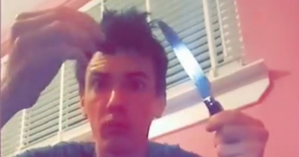 'OMG it's working, it's cutting ma hair' Scots funny man goes viral after cutting own hair with butter knife - www.dailyrecord.co.uk - Scotland