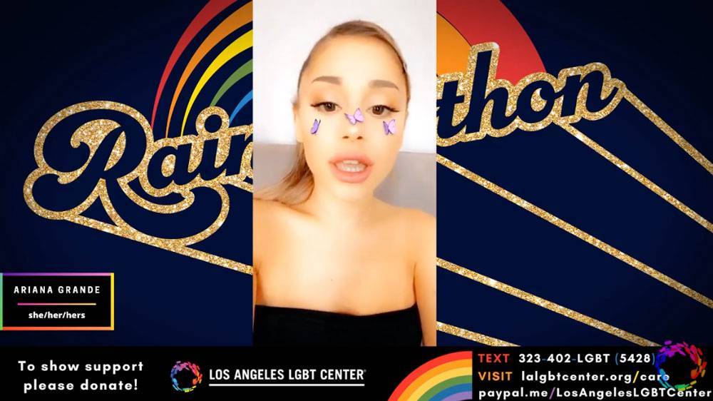 Ariana Grande Makes Surprise Appearance During L.A. LGBT Center’s Rainbowthon Benefit - variety.com - Los Angeles