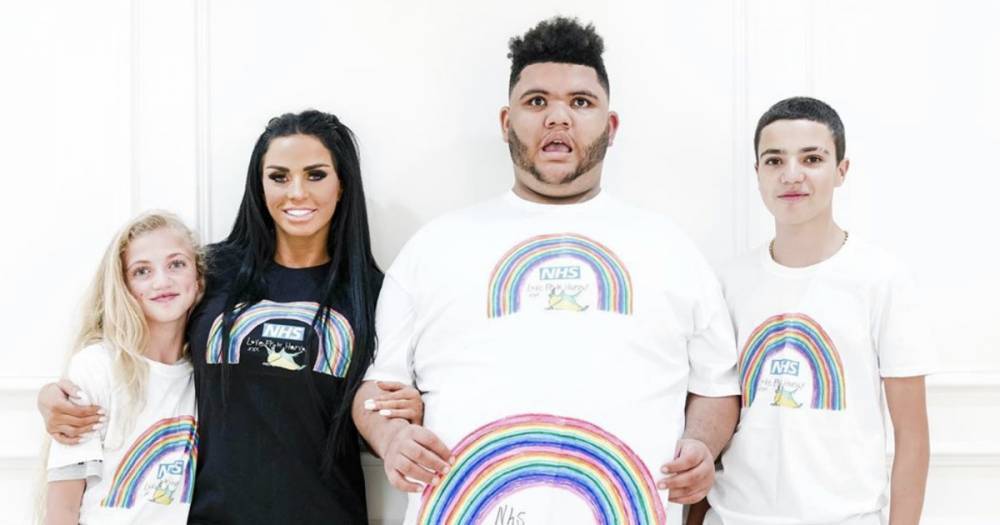 Katie Price's son Harvey 'raises more than £12,000 for NHS charities' with his rainbow frog t-shirts - www.ok.co.uk - Britain - county Harvey - county Moore