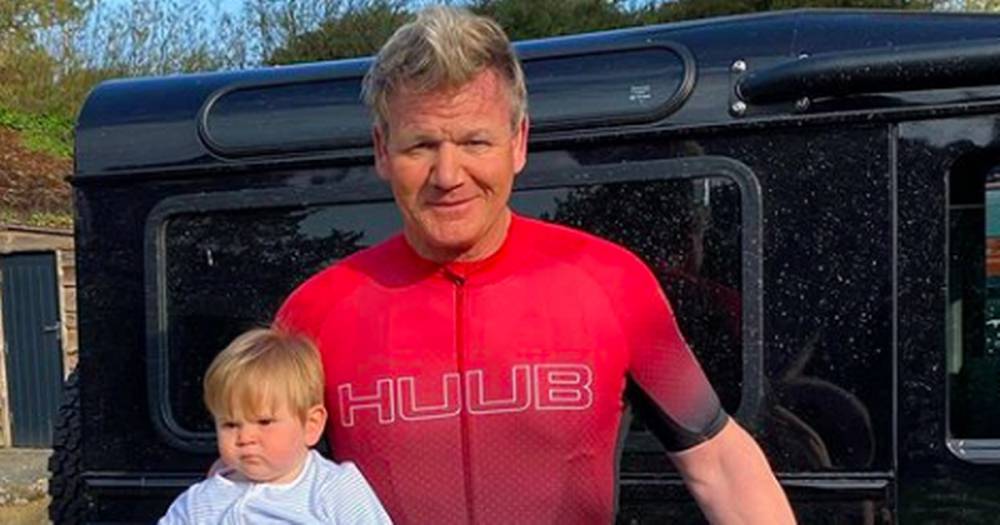 Gordon Ramsay takes another cheeky swipe at his Cornish neighbours as he exercises indoors - www.ok.co.uk