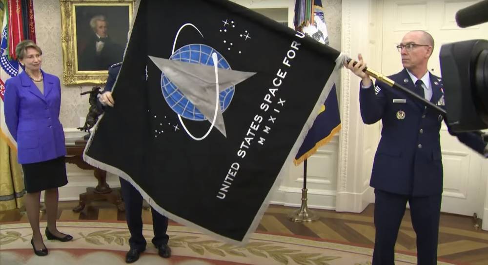 Watch: Donald Trump Unfurls Space Force Flag, Teases New “Super-Duper Missile” - deadline.com - China - Russia