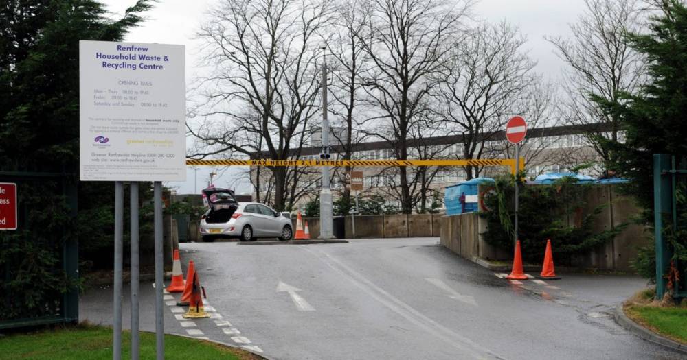 Plans to reopen Renfrewshire's waste centres in just a few weeks - www.dailyrecord.co.uk - Scotland