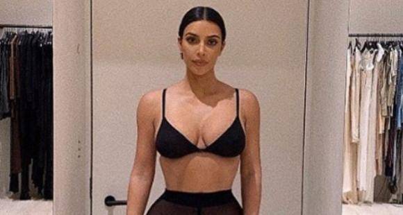 PHOTO: Kim Kardashian flaunts slim figure as she poses in stockings & bra post intense workout during lockdown - www.pinkvilla.com