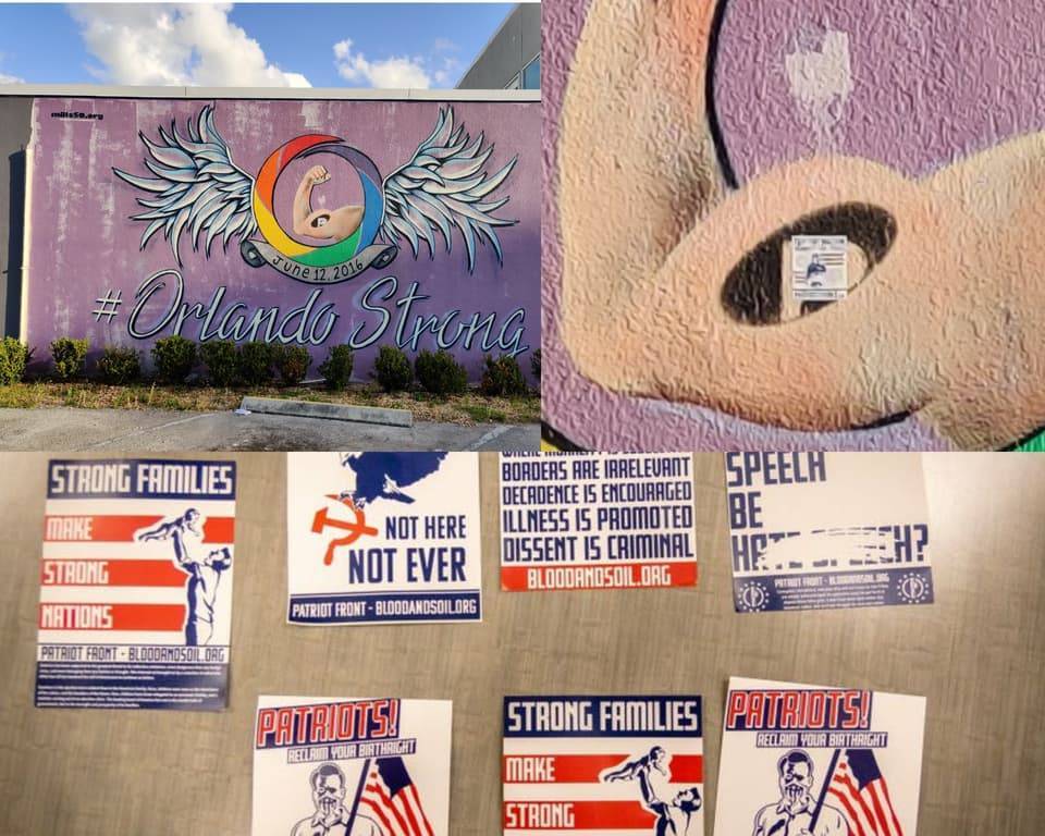 Pulse memorial vandalized with white nationalist sticker - www.metroweekly.com - Florida