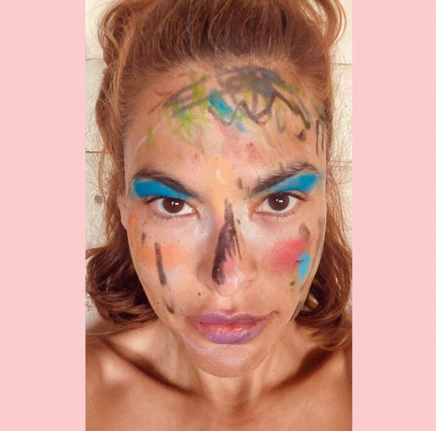 Eva Mendes Shares Her Wild Makeover, Courtesy Of Her Daughters! - perezhilton.com