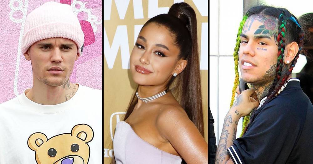 Justin Bieber and Ariana Grande Clap Back at Tekashi69 After Rapper Claims They Bought ‘Stuck With U’ No. 1 Billboard Spot - www.usmagazine.com
