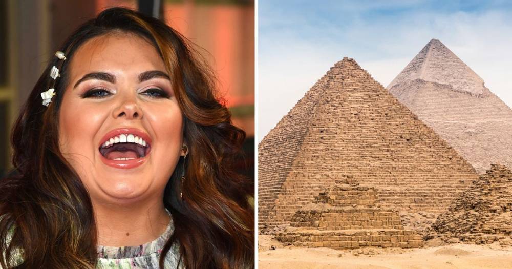 Scarlett Moffatt claims time travellers built the Great Pyramid of Giza and hieroglyphics are emojis - www.ok.co.uk