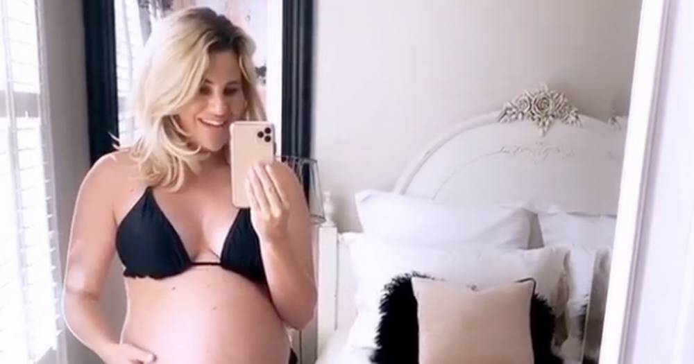 Danielle Armstrong reveals pregnancy struggle as she reaches 41 weeks on the hottest day of the year - www.ok.co.uk