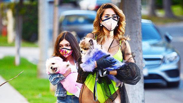 Farrah Abraham Wears Lime Green Swimsuit Out Walking Her Dog With Daughter — See Pic - hollywoodlife.com