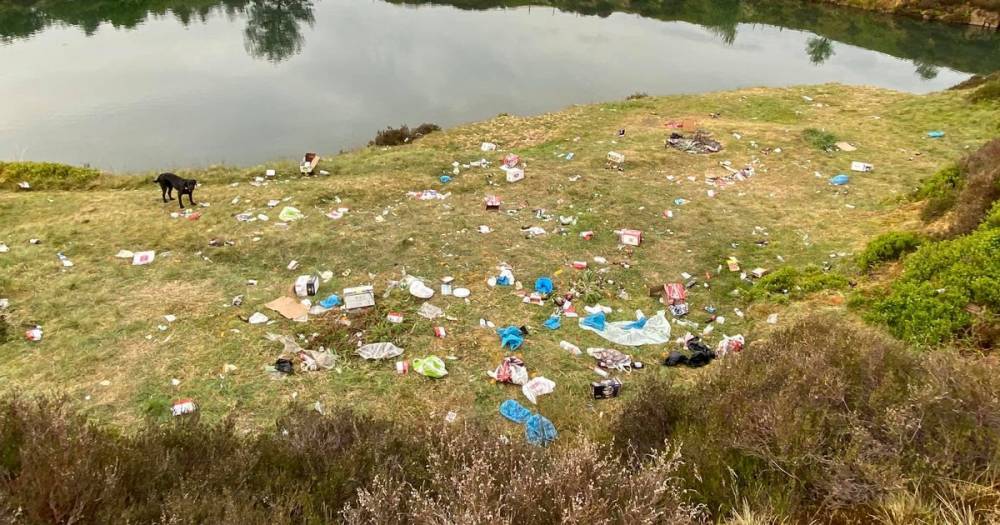 Disgust as beauty spot found covered in gas canisters, beer cans and cigarette packets after people flocked there as temperatures soared - www.manchestereveningnews.co.uk
