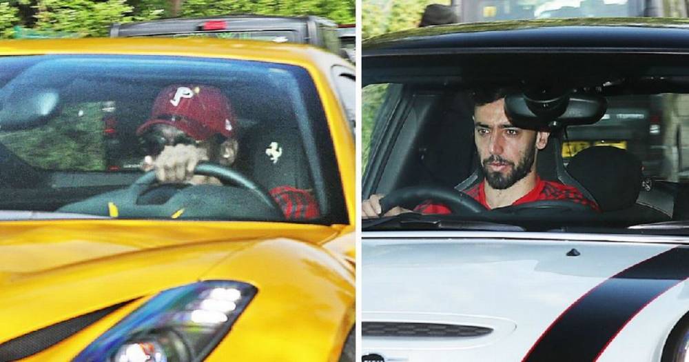 Manchester United players Paul Pogba and Bruno Fernandes arrive ahead of training together - www.manchestereveningnews.co.uk - Manchester