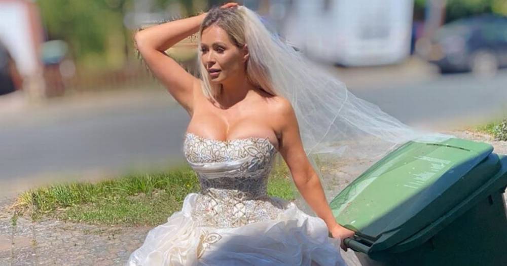Nicola McLean stuns as she digs out her wedding dress to hoover house and take the bins out - www.ok.co.uk
