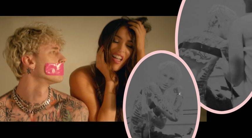 Megan Fox & Machine Gun Kelly Wear Nothing But Towels (Barely) In Behind-The-Scenes Music Video Footage! - perezhilton.com