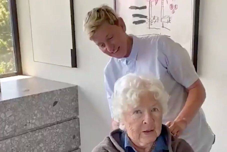 Ellen DeGeneres Gives Her Mom A Quarantine Haircut For Her 90th Birthday - etcanada.com