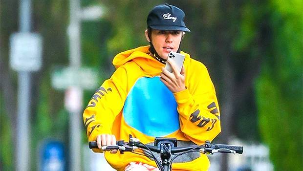 Justin Bieber - Hailey Baldwin - Justin Bieber Goes Bike Riding Barefoot Through Beverly Hills On A Break From Quarantining - hollywoodlife.com - California - Canada - Beverly Hills